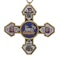22kt. Micro Mosaic cross with Religious Christianity motifs - image 2