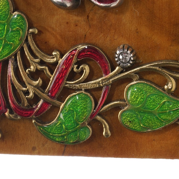 Faberge Late 19th century decorative burl wood box - image 4