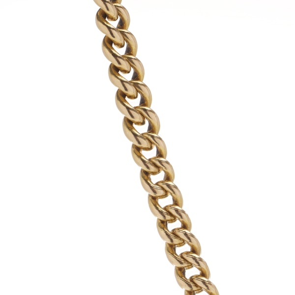 Early 20th Century 18kt yellow gold  Albert chain - image 4
