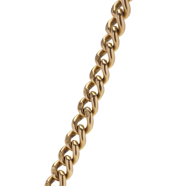 Early 20th Century 18kt yellow gold  Albert chain - image 3