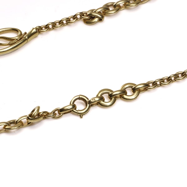 Hermés 18kt yellow gold long chain necklace - image 7