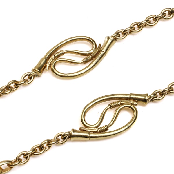 Hermés 18kt yellow gold long chain necklace - image 8