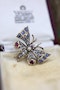 A very fine High Carat Yellow Gold  (tested) Victorian Diamond, Natural Sapphire & Ruby Butterfly Pendant Brooch Circa 1880 - image 1