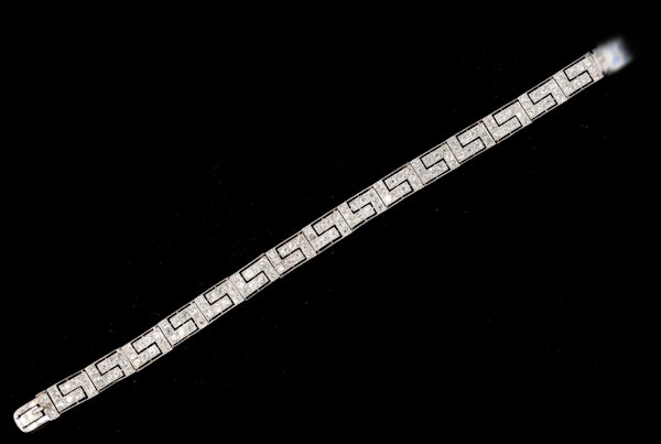 Fine quality diamond platinum Edwardian every day wearable 1910c bracelet - image 1