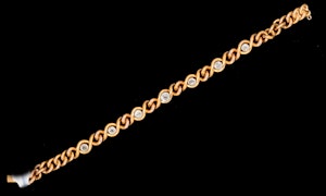 Victorian 18ct gold diamond bracelet 1880c