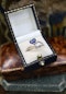 A remarkable 18ct White Gold (French import marks),  Heart Shaped Sapphire & Diamond, Moi et Toi, Two Stone Twist Ring.  Pre-owned - image 4
