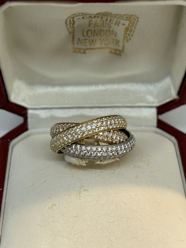 Lovely Cartier Russian Trinity diamond ring at Deco&Vintage Ltd - image 2