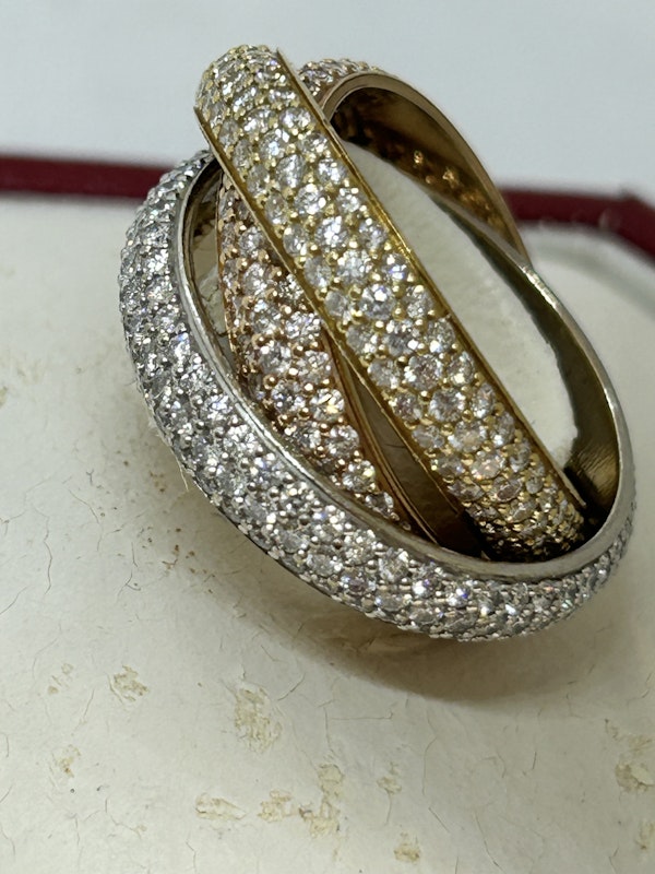 Lovely Cartier Russian Trinity diamond ring at Deco&Vintage Ltd - image 3