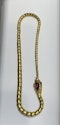 Rare 18ct Georgian Snake Necklace with Cabochon Garnet Head - image 2