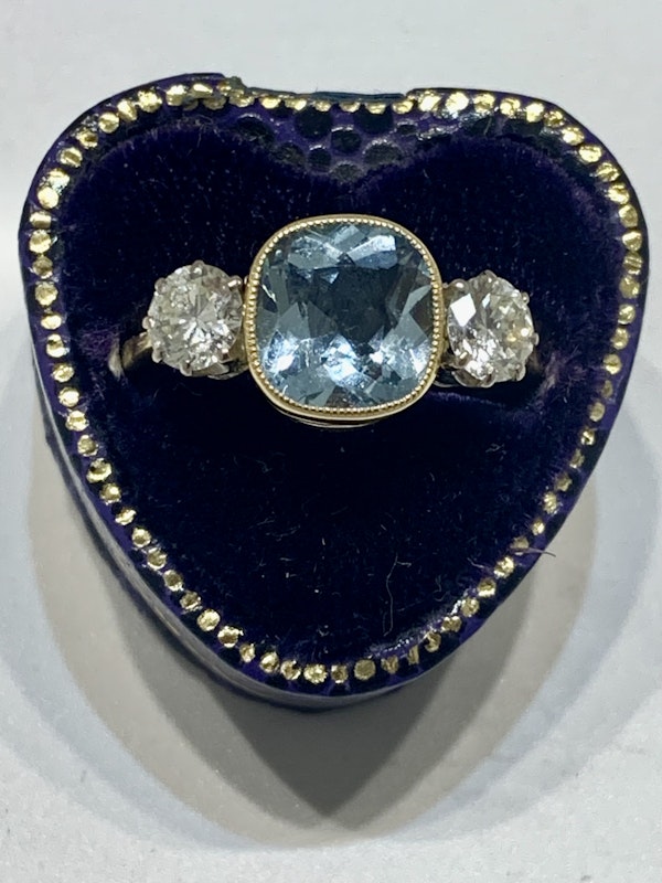 Aquamarine and Diamond Ring - image 4