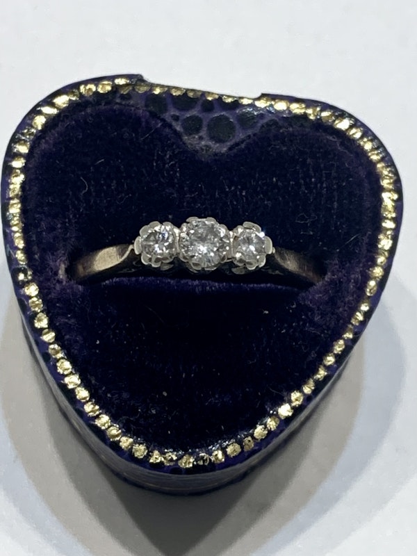 Small Diamond Trilogy Ring - image 4