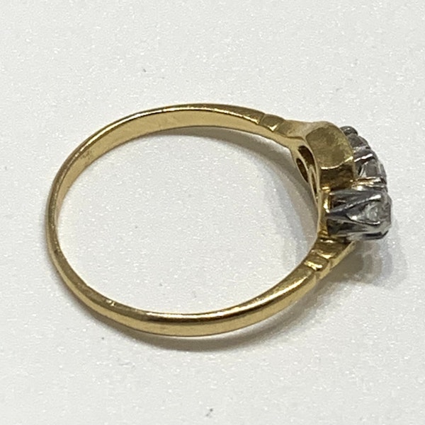 Gold and Platinum Diamond Trilogy Ring - image 2