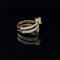 1.13 Ct pear shape diamond spiral ring In Yellow Gold - image 4