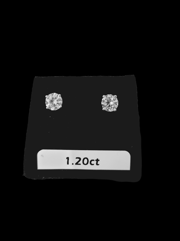 1.20ct diamond stud earrings SKU: 7458 DBGEMS - image 1
