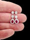 Modern ruby and diamond drop earrings SKU: 7455 DBGEMS - image 2
