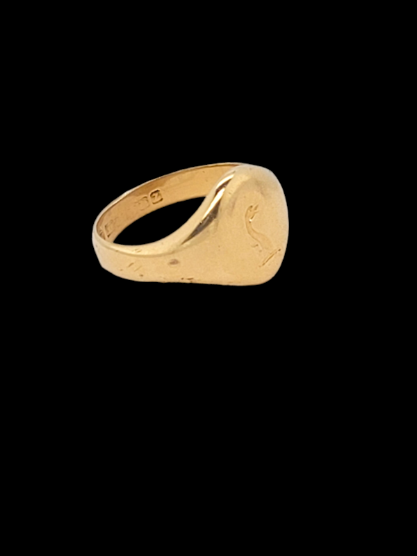 Ladies 14ct gold signet ring SKU: 7452 DBGEMS - image 3