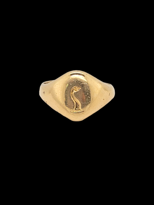 Ladies 14ct gold signet ring SKU: 7452 DBGEMS - image 4