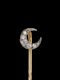 Antique diamond crescent stickpin SKU: 7447 DBGEMS - image 1