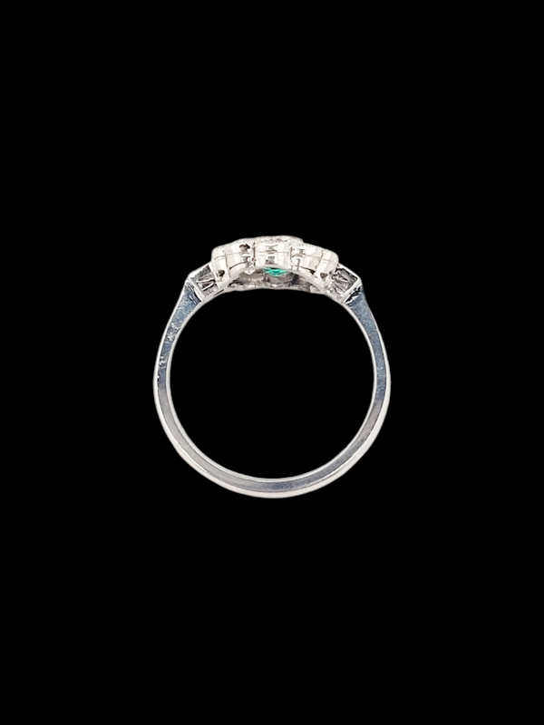 Art deco fine emerald and diamond engagement ring SKU: 7464 DBGEMS - image 4