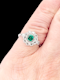 Art deco fine emerald and diamond engagement ring SKU: 7464 DBGEMS - image 2