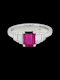 Burmese Ruby and baguette diamond ring SKU: 7428 DBGEMS - image 4