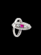 Fine and rare ruby and old mine cut diamond navette cluster ring SKU: 7437 DBGEMS - image 4