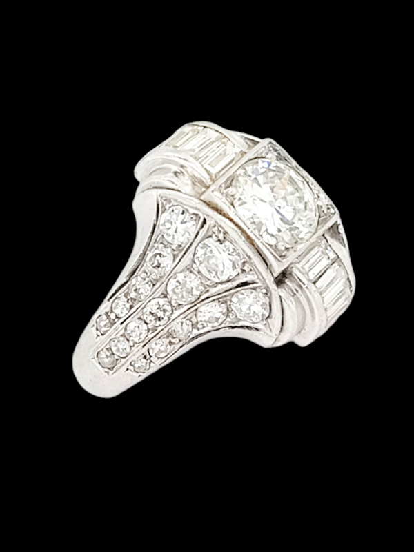 Cool French Art Deco ring #7460 DBGEMS - image 1