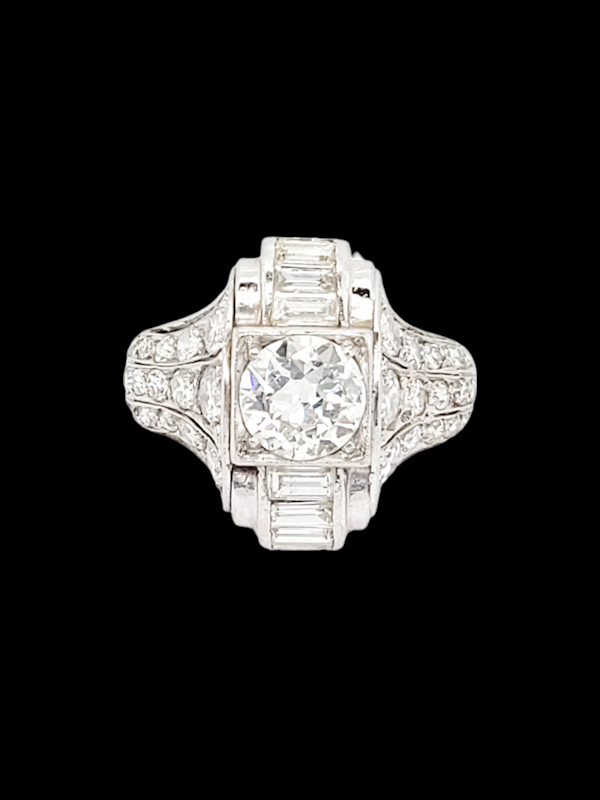 Cool French Art Deco ring #7460 DBGEMS - image 3