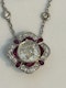 Lovely 2.01ct Art Deco Diamond Ruby Platinum pendant at Deco&Vintage Ltd - image 3