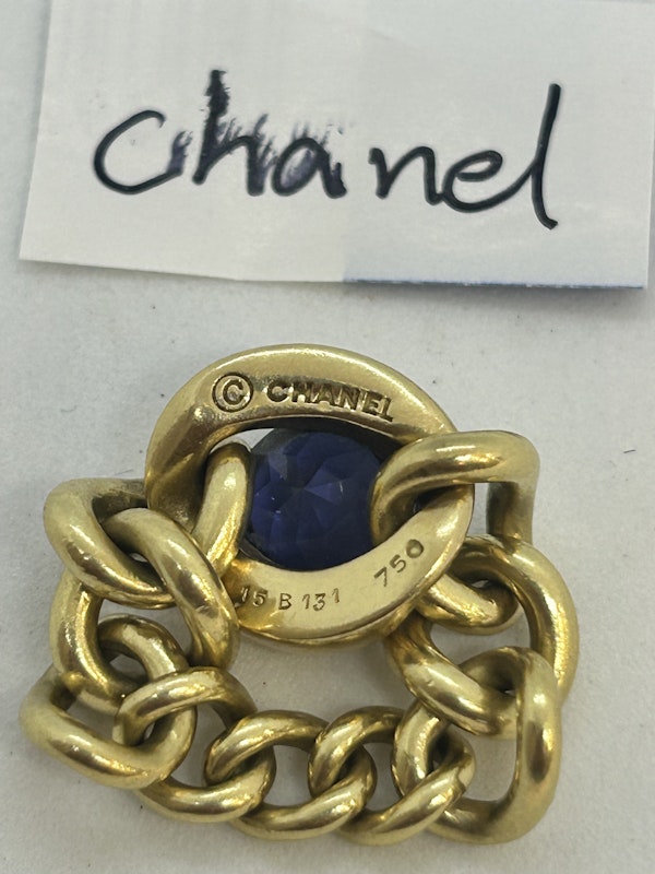 Chanel18k lolite chain link ring at Deco&Vintage,stand 324 - image 2