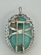 Large Persian Turquoise and Diamond platinum pendant/brooch at Deco&Vintage, stand 324 - image 2