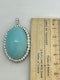 Large Persian Turquoise and Diamond platinum pendant/brooch at Deco&Vintage, stand 324 - image 4