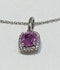 Pink Sapphire and Diamond Pendant - image 2