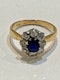 Sapphire and Diamond Cluster Engagement Ring - image 2