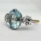 Antique Aquamarine and Diamond Trilogy Ring SADDINGTONS JEWELLERY Stand 375 - image 5