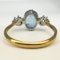 Antique Aquamarine and Diamond Trilogy Ring SADDINGTONS JEWELLERY Stand 375 - image 2