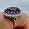 Large Oval Amethyst Diamond Ring SADDINGTONS JEWELLERY STAND 375 - image 4