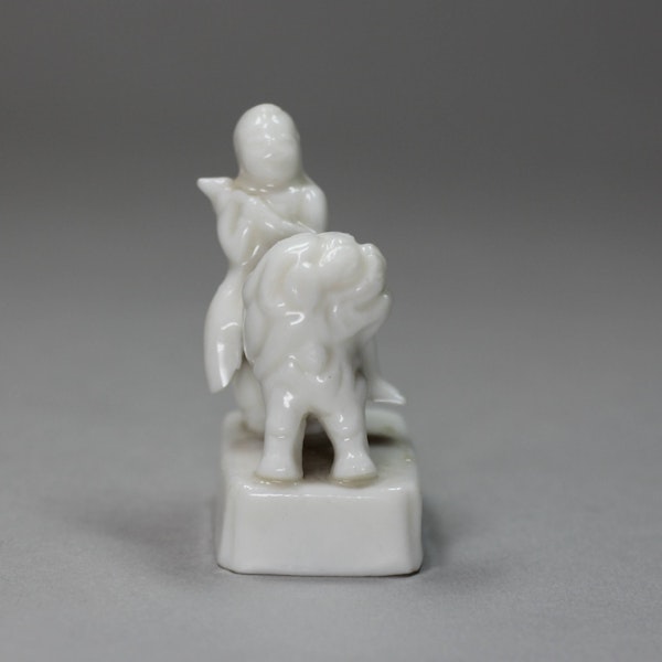 Chinese miniature blanc-de-chine figure of a qilin and rider, 17th century - image 5