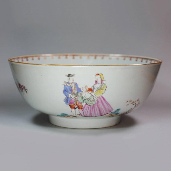 Chinese famille-rose 'Sailor's Farewell and Return' punch bowl, Qianlong (1736-95) - image 1