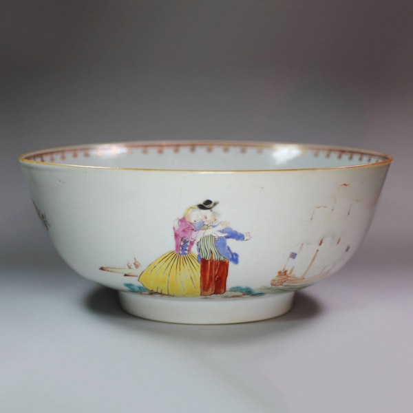 Chinese famille-rose 'Sailor's Farewell and Return' punch bowl, Qianlong (1736-95) - image 2