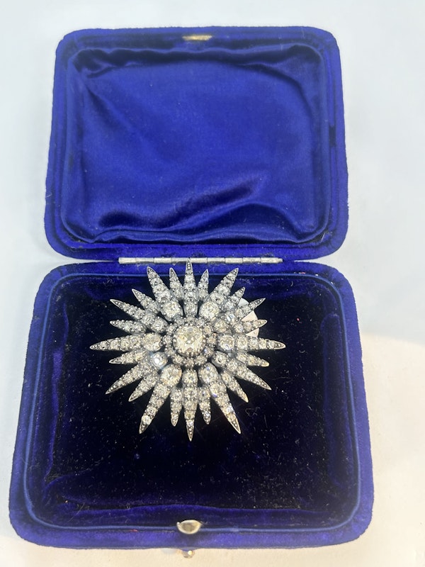 Beautiful Gergian Diamond Star pendant/Brooch,Deco&Vintage,stand324 - image 2