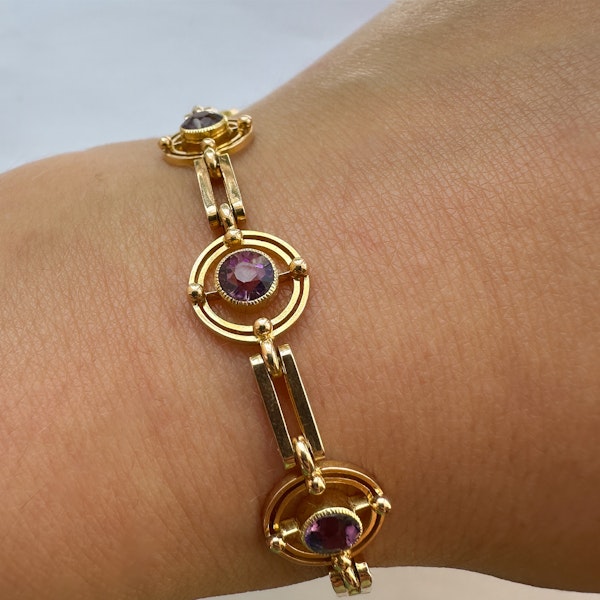 Art Deco Amethyst Bracelet SADDINGTONS JEWELLERY STAND 375 - image 1