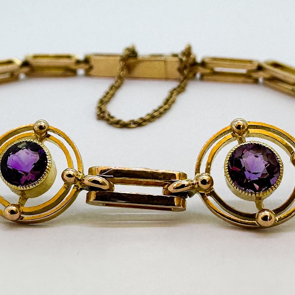 Art Deco Amethyst Bracelet SADDINGTONS JEWELLERY STAND 375 - image 3