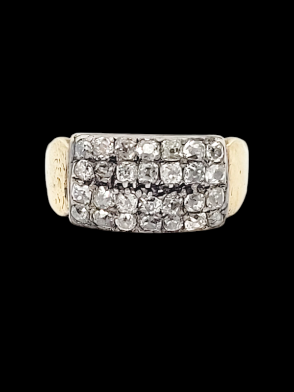 18th century old mine cut four row diamond ring SKU: 7475 DBGEMS - image 1