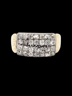 18th century old mine cut four row diamond ring SKU: 7475 DBGEMS