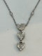Lovely Graduated Diamond Heart pendant,Deco&Vintage,stand 324 - image 1