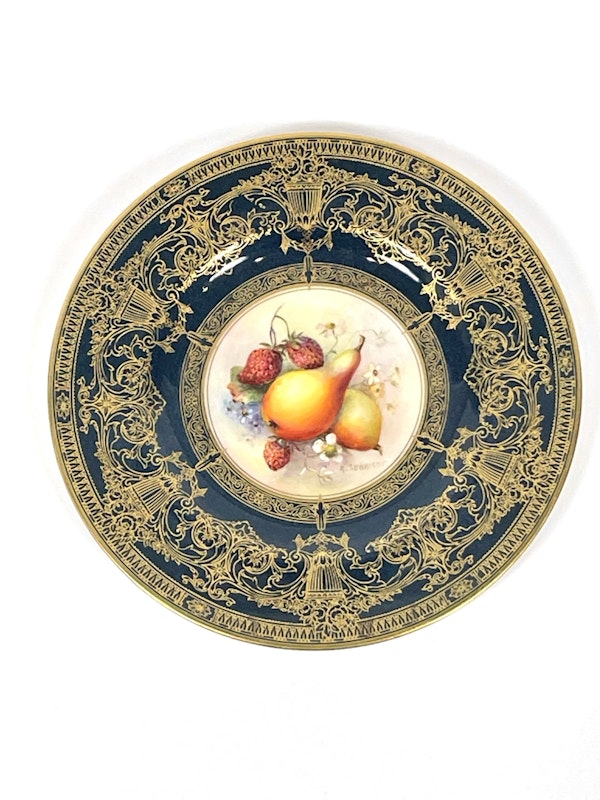 Set of 7 Royal Worcester signed fruit painted plates - image 5