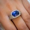 Modern Cushion Cut Sapphire Diamond  and Platinum Ring, 8.64ct - image 6