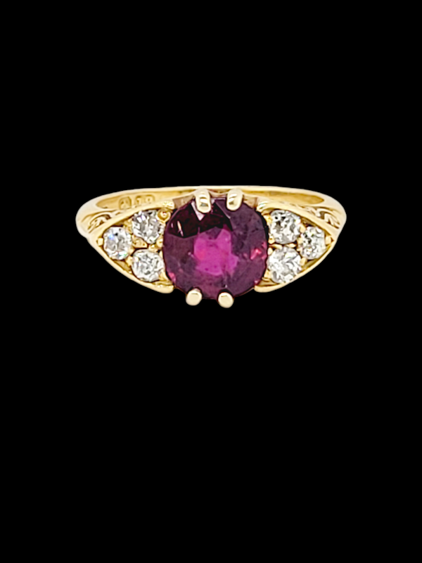 Antique Ruby and diamond ring SKU: 7502 DBGEMS - image 1