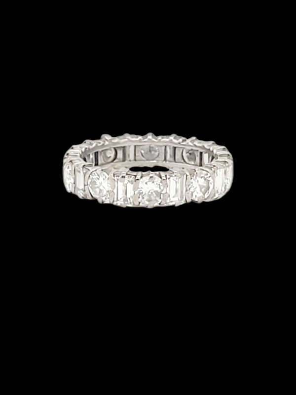 Baguette and brilliant cut diamond eternity ring SKU: 7515 DBGEMS - image 1